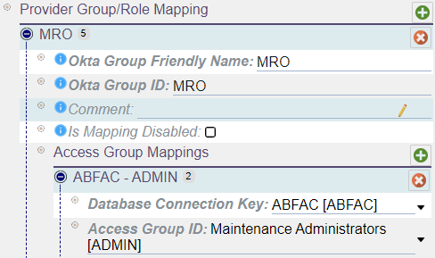 Provider Group or Role Mapping for MRO